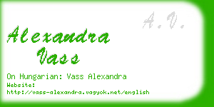 alexandra vass business card